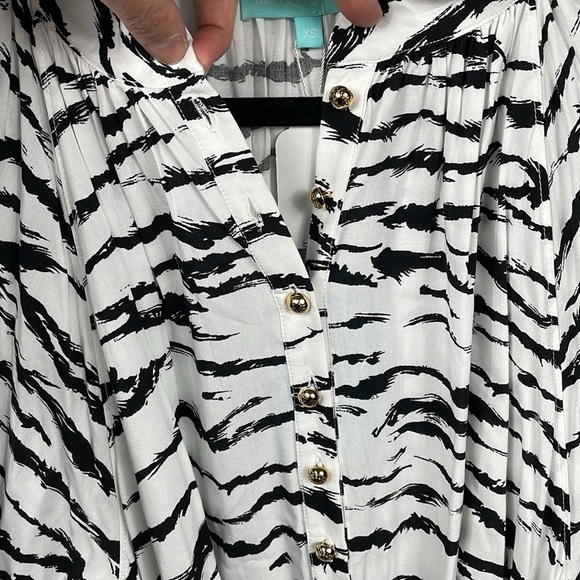NWT Melissa Odabash Amy Tiger Print Dress Long Sleeve Cover Up Shirt Sz XS - Picture 5 of 14